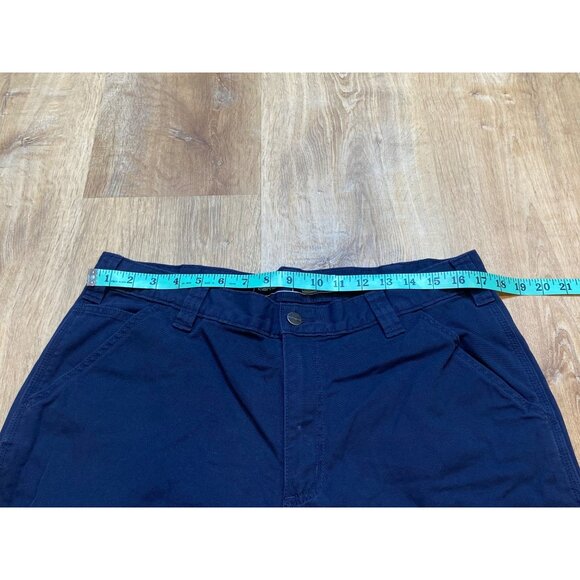 Carhartt Mens Relaxed Fit Navy Blue Work Pants 36x28 Durable Cotton‎ Blend - Picture 4 of 6